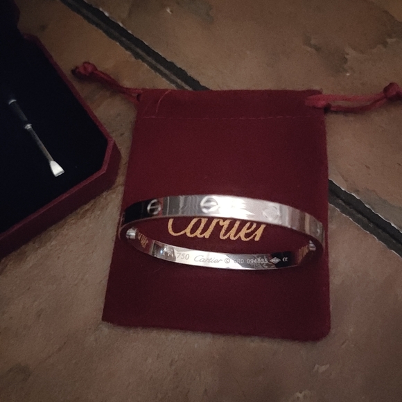 Silver Screw Bangle Bracelet With Screwdriver - Picture 9 of 9